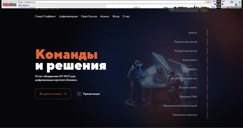teamforce.ru 12.08.2024: «Команды и решения. 15 лет объединяем ИТ-МСП»